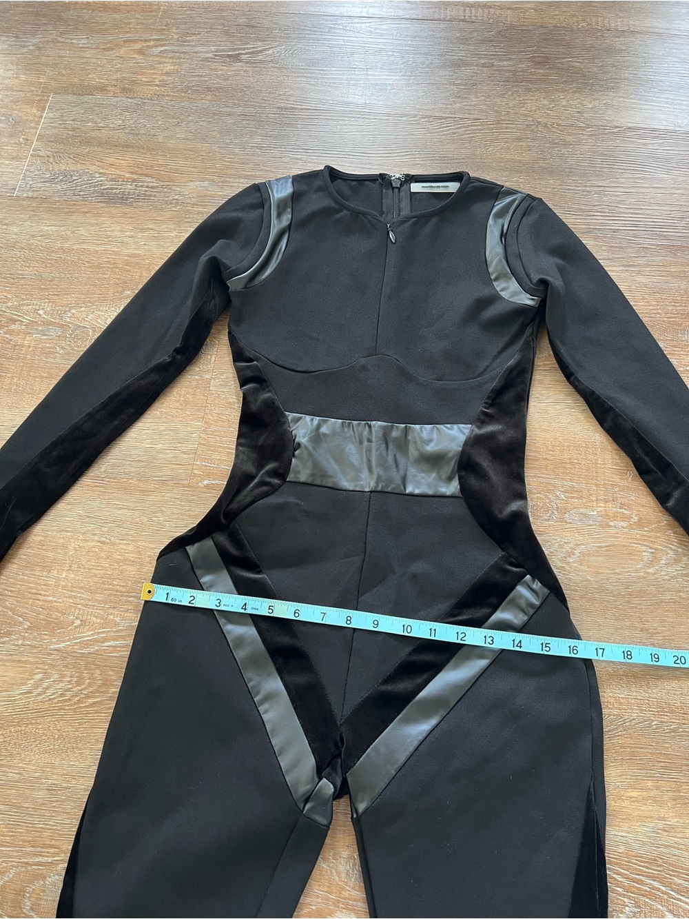 Manière De Voir Black Sculpted Long-Sleeve Jumpsuit | Size UK 8 US 4 - Picture 7 of 16